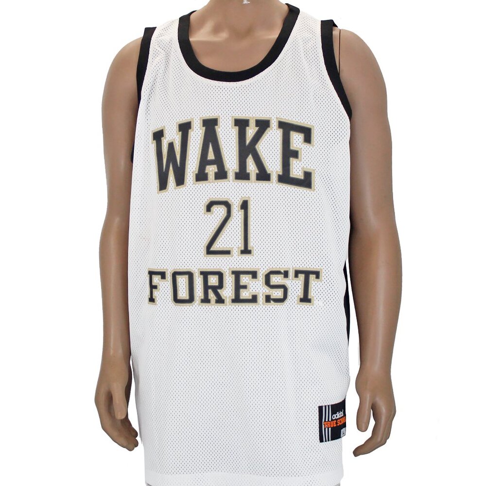 Tim Duncan ADIDAS Wake Forest Men's Away Basketball Jersey/Hat :Size 52